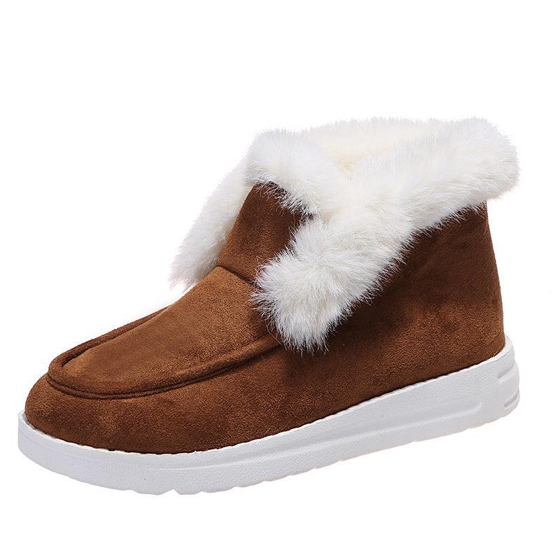 Luxuriöse Wildleder Winterstiefel für Frauen - Plüschfutter, Stilvolles Design
