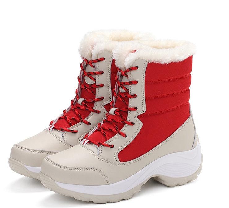 Wasserdichte Damen Winterstiefel - Snow Boots mit Fleece-Futter und rutschfester Sohle