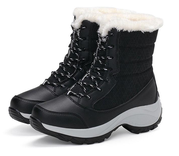 Wasserdichte Damen Winterstiefel - Snow Boots mit Fleece-Futter und rutschfester Sohle