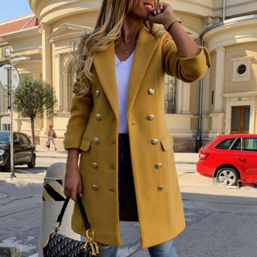 Elegante Blends Damen Mantel Trenchcoat Vintage Stil