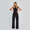 Eleganter Ärmelloser Sommer-Jumpsuit mit V-Ausschnitt und Weitem Bein
