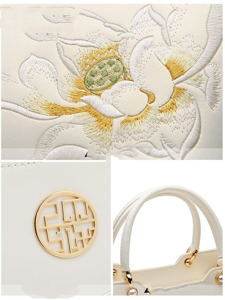 Blütenzauber Leder-Tasche