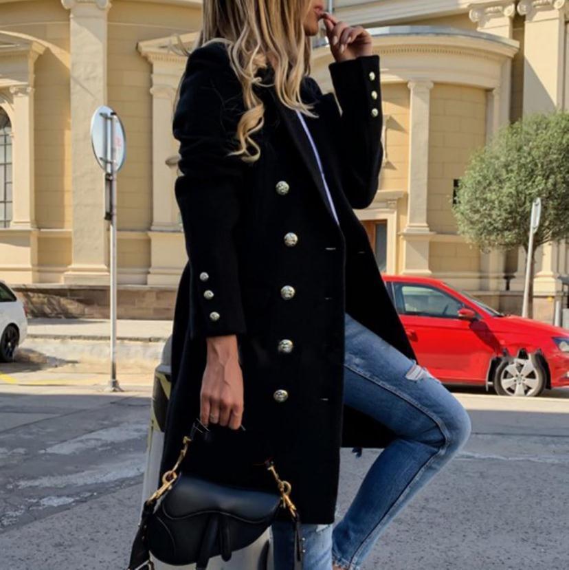 Elegante Blends Damen Mantel Trenchcoat Vintage Stil