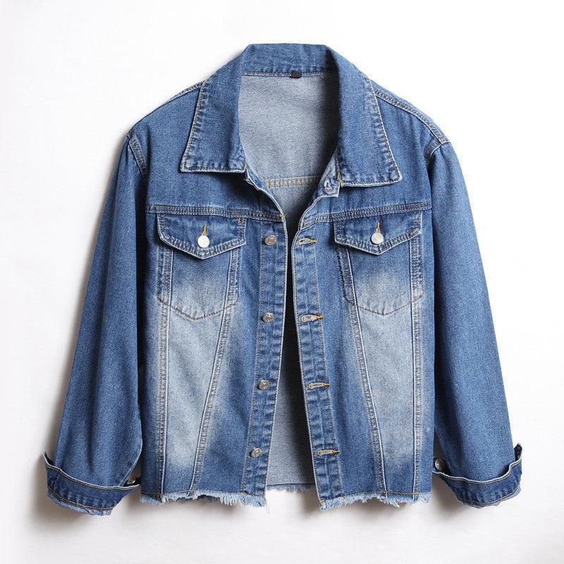 Denim Frayed Short Jacket - Moderner Trend mit Komfort