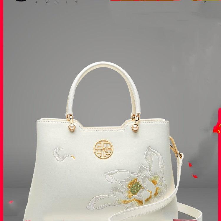 Blütenzauber Leder-Tasche