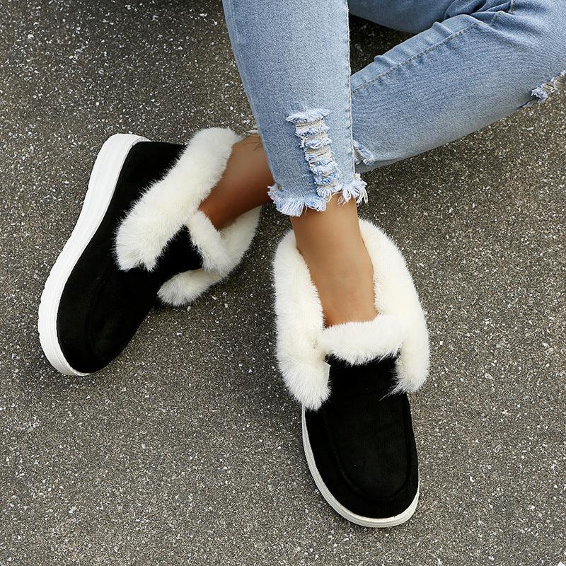 Luxuriöse Wildleder Winterstiefel für Frauen - Plüschfutter, Stilvolles Design