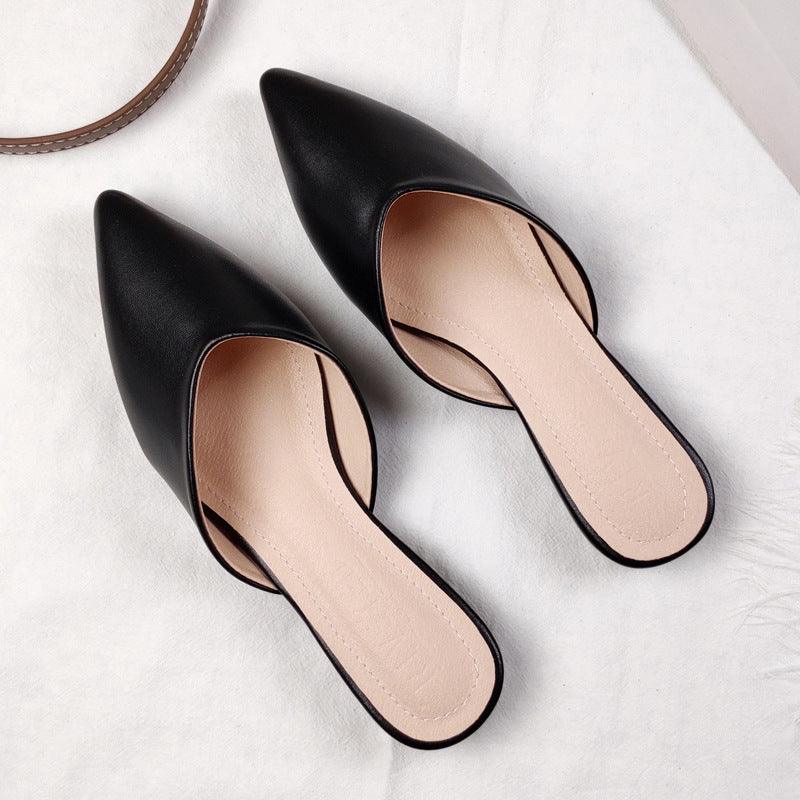 Geschlossene Spitze Halbsandalen Damen - Bequeme Flats für den Outdoor-Stil