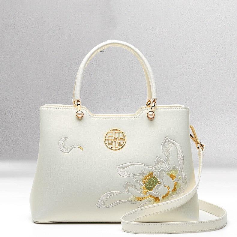 Blütenzauber Leder-Tasche