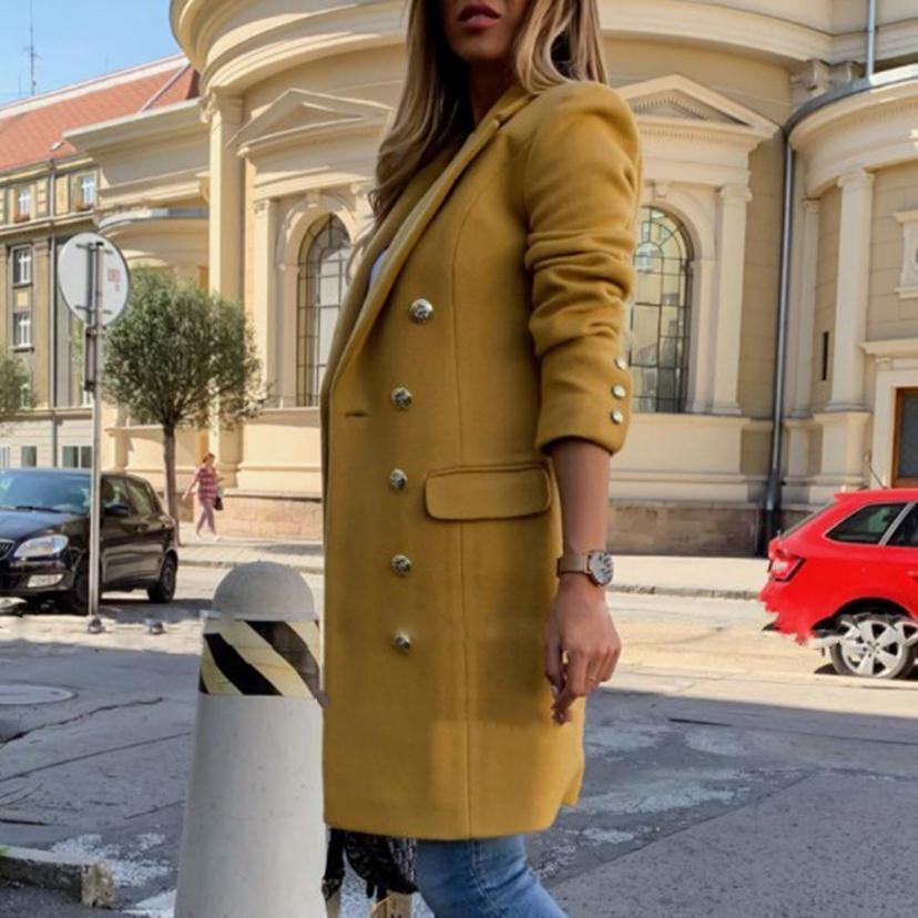 Elegante Blends Damen Mantel Trenchcoat Vintage Stil