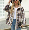 Damen Karo Jacke mit Kontrastfarben