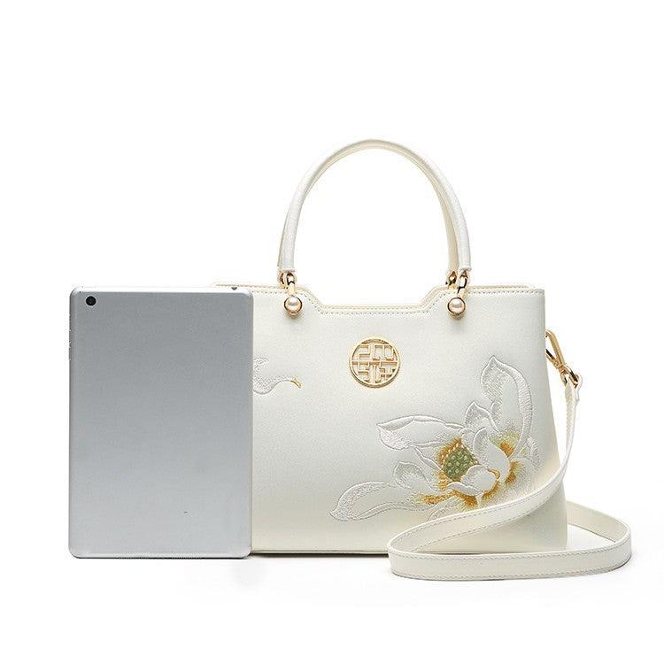 Blütenzauber Leder-Tasche