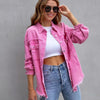 Damenmode Ripped Shirt Jacket - Herbst Frühling Casual Tops Kleidung