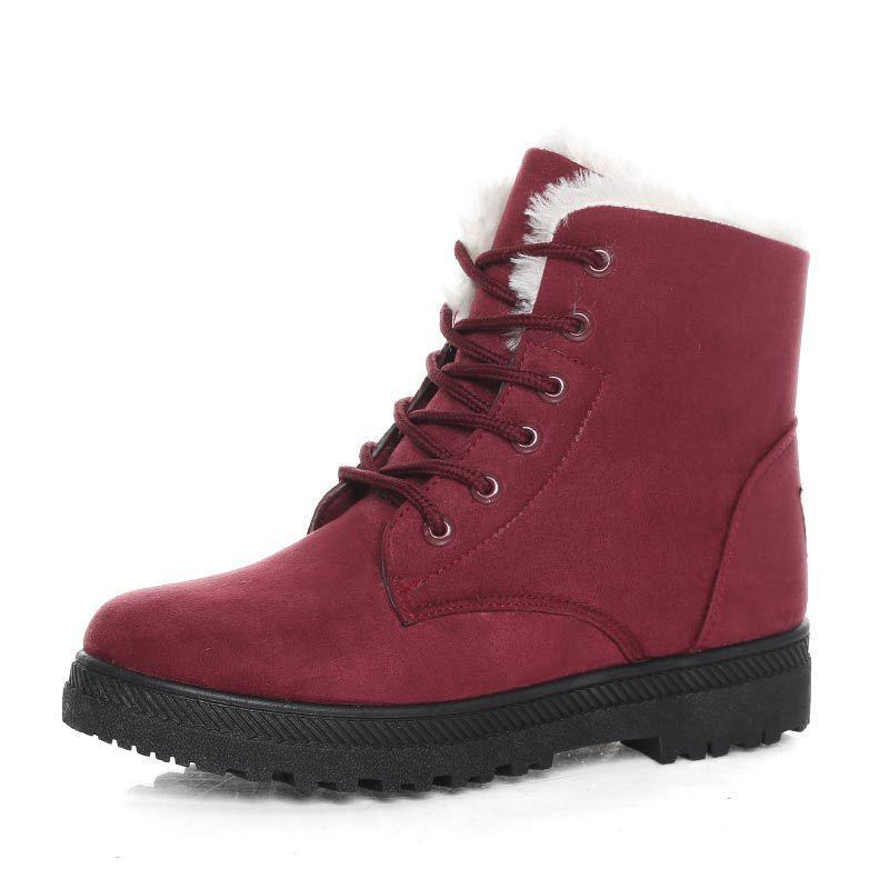 Luxuriöse Winter Schneestiefel für Damen - Warm mit Kunstfell gefüttert