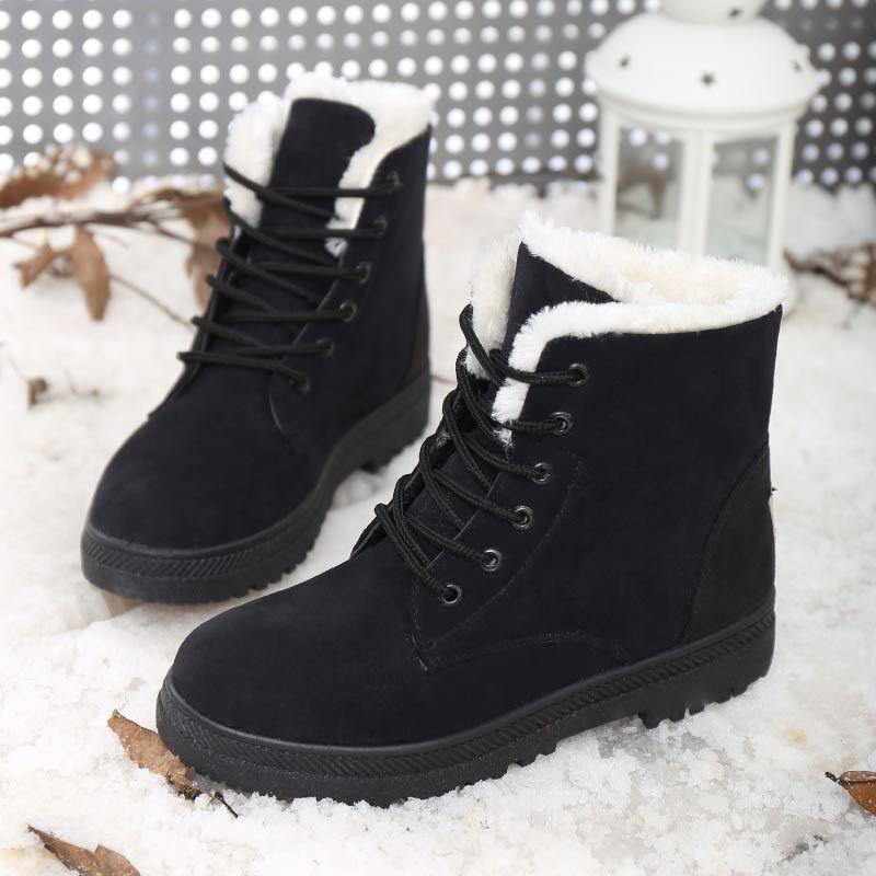 Luxuriöse Winter Schneestiefel für Damen - Warm mit Kunstfell gefüttert