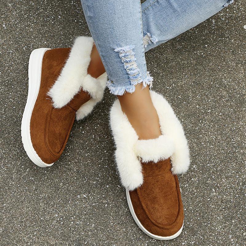 Luxuriöse Wildleder Winterstiefel für Frauen - Plüschfutter, Stilvolles Design