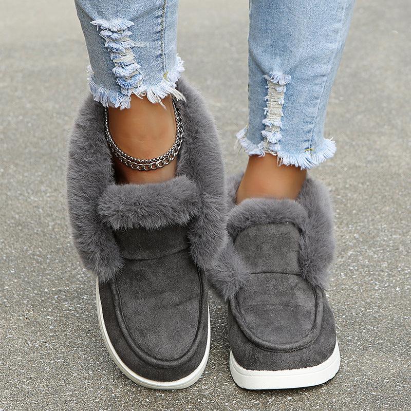 Luxuriöse Wildleder Winterstiefel für Frauen - Plüschfutter, Stilvolles Design
